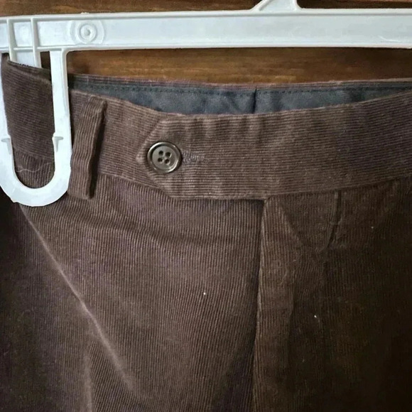 90s VTG Calvin Klein Trousers Men’s 34x31 Dress Pants Academia Brown Corduroy - Picture 3 of 8